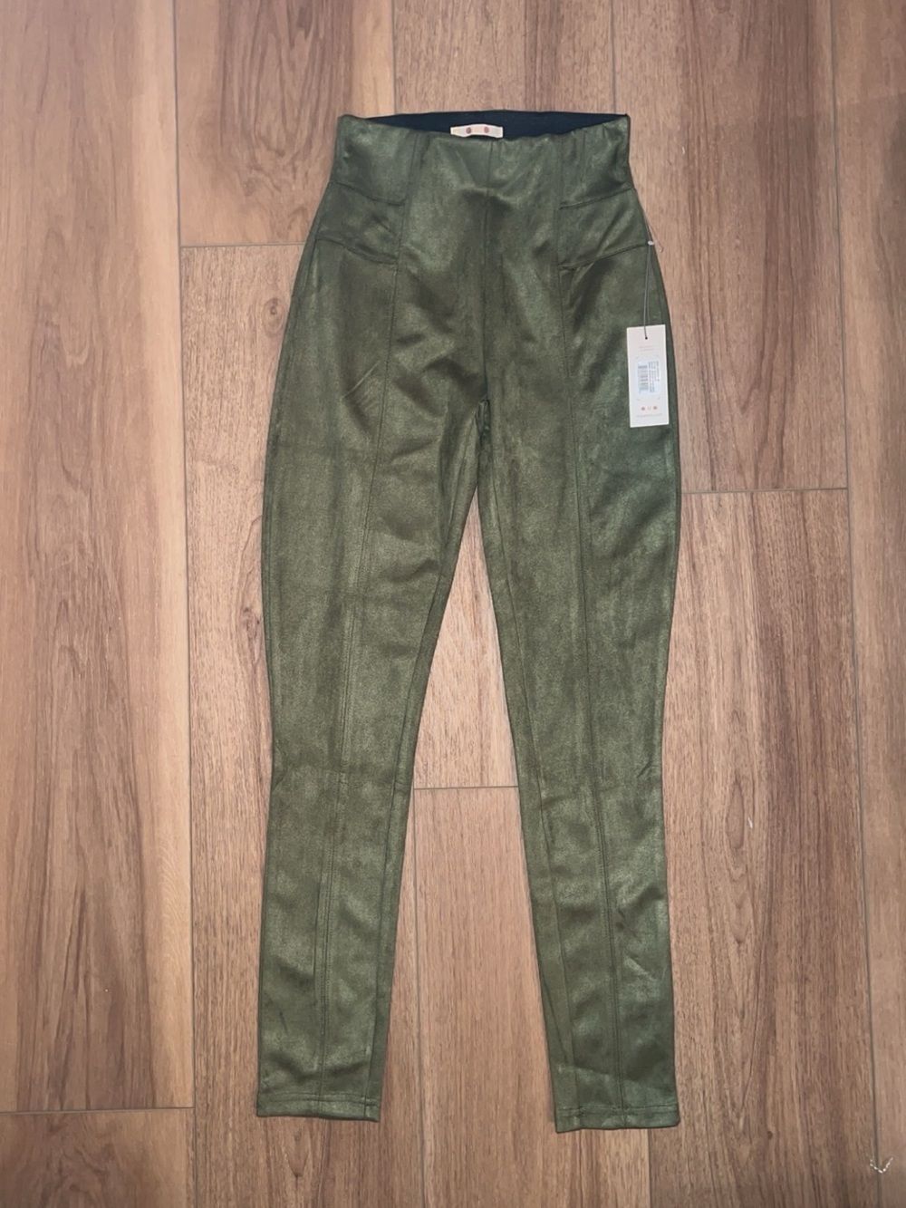 Three Dots Olive Ponte High-Rise Leggings